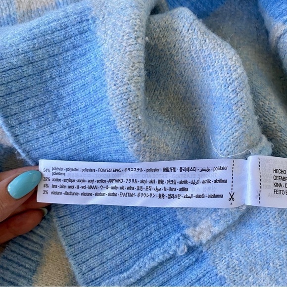 ZARA BLOGGER’S Favourite PLAID CHECK KNIT VEST With RHINESTONE BUTTONS S - Picture 16 of 16